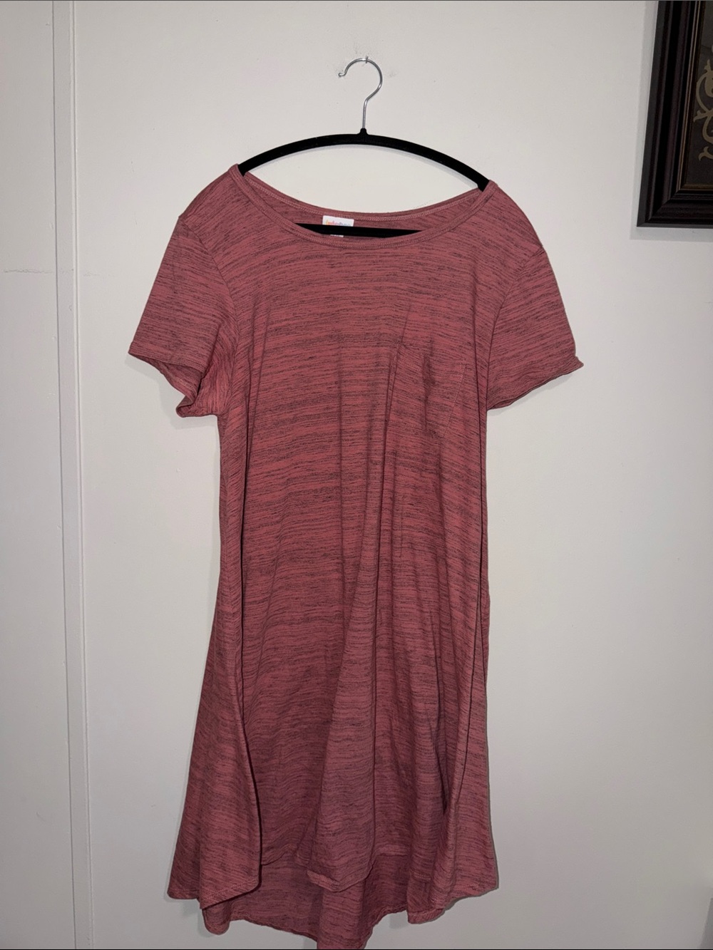 LuLaRoe Heathered Dusty Rose Mini Dress